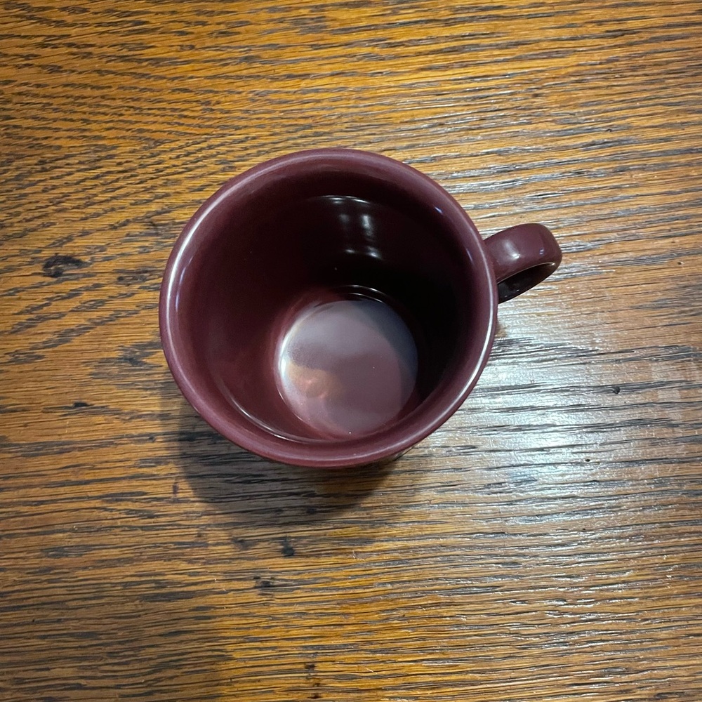 Fiesta Burgundy Ceramic Coffee Mug with Loop Handle - Picture 2 of 3